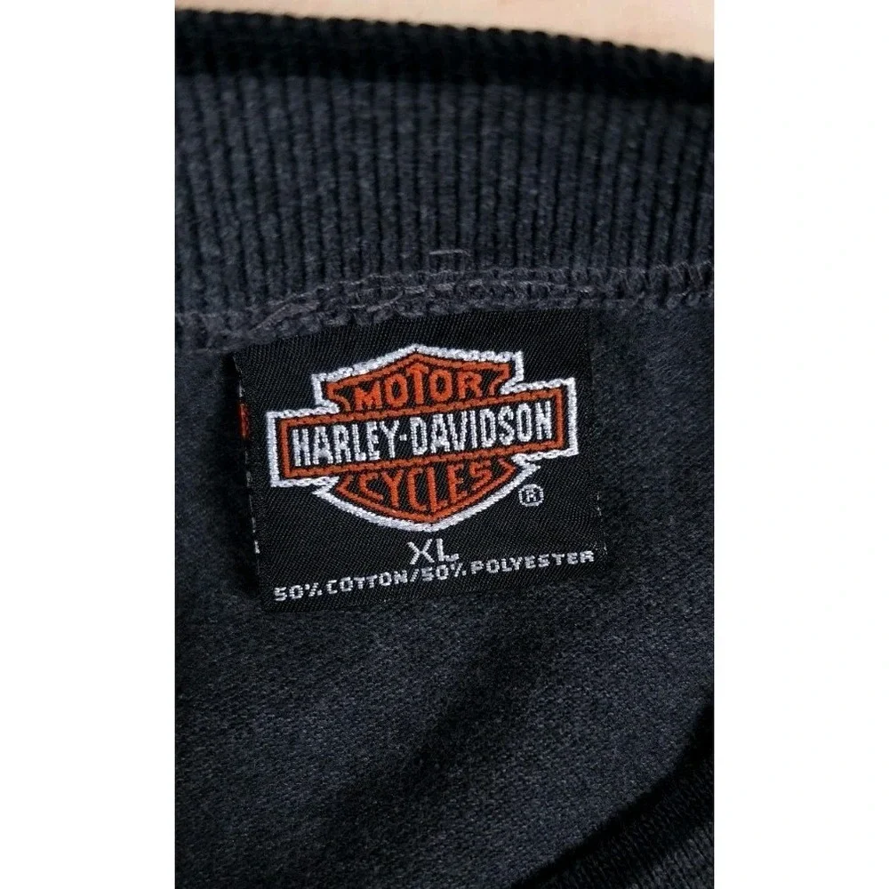 Vintage Harley Davidson Shirt Bahamas Mens XL Band Collar Polo Gray USA 2001